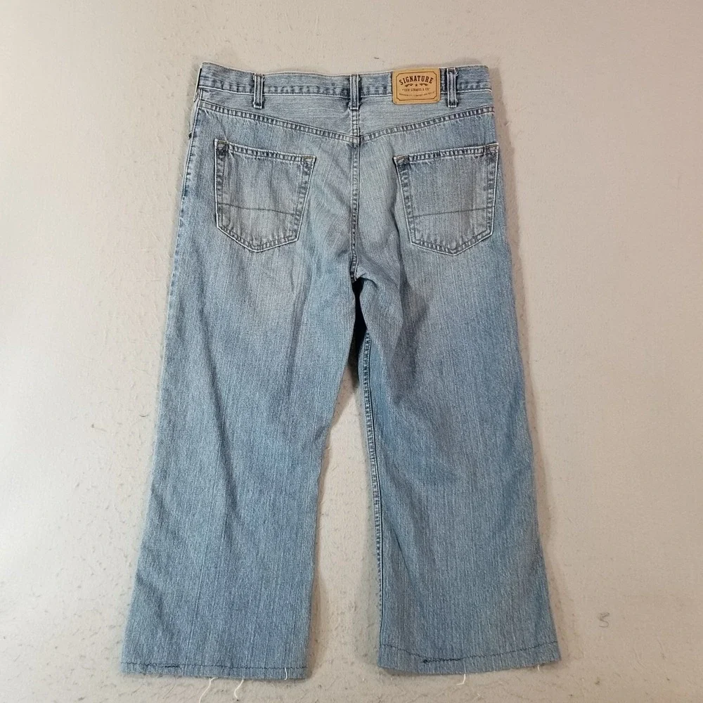 Levi's Signature jeans men's 36x26 relaxed fit boot cut blue‎ denim pants